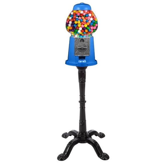Great Northern Popcorn 15” Gumball Machine with Stand and Coin Bank, Blue