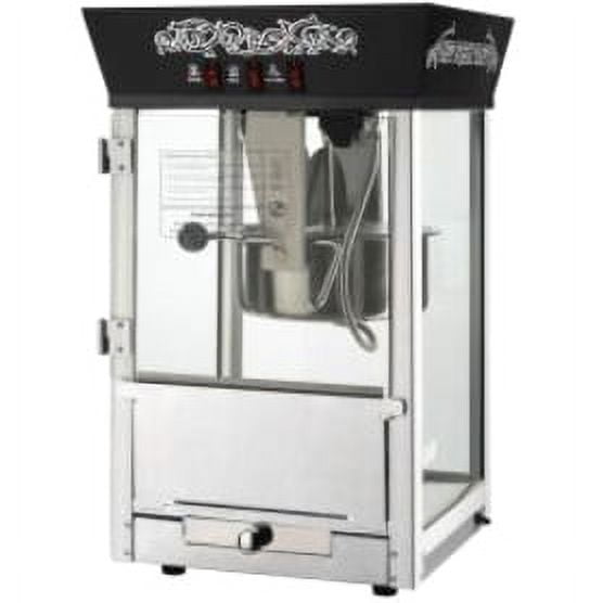 Matinee Black Stainless Steel 8oz Countertop Popcorn Machine