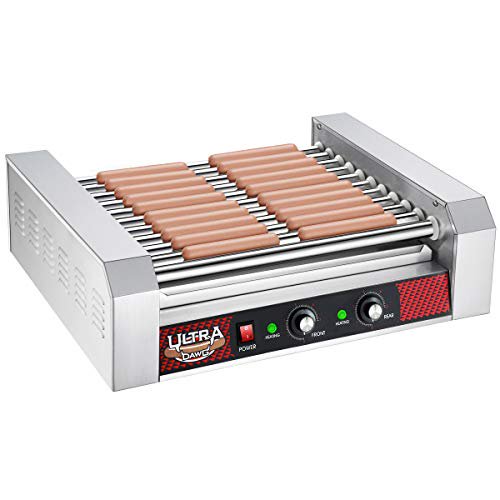Great Northern Popcorn Company Stainless Steel Hot Dog Grill, 11 Roller