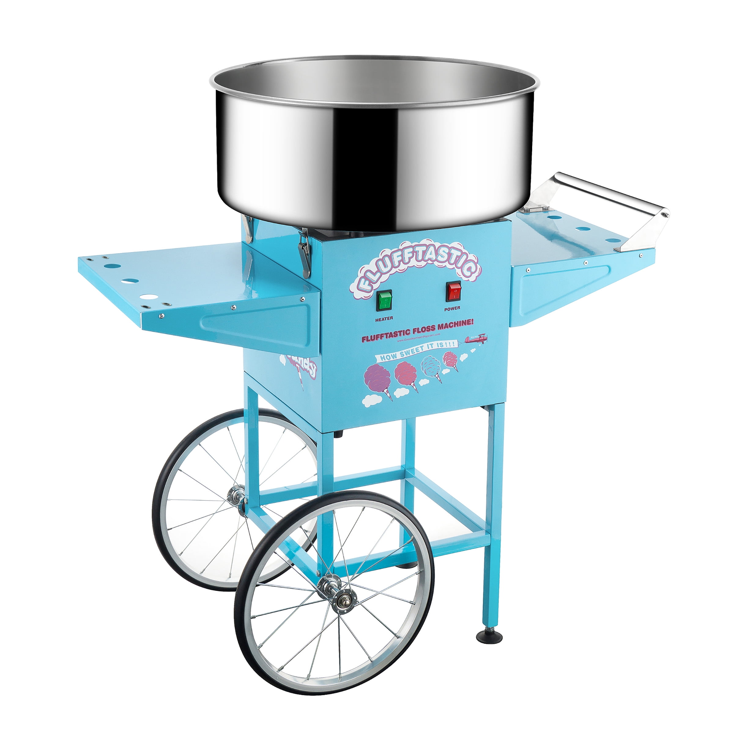 Great Northern Popcorn Flufftastic 1000W Cotton Candy Machine Cart ...
