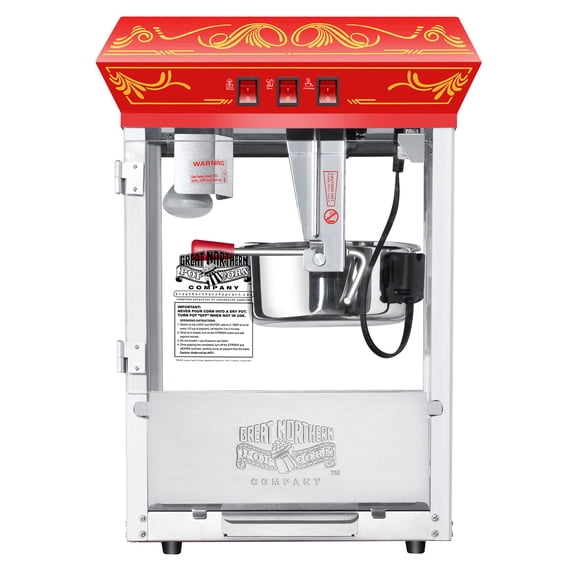 Great Northern Popcorn 3-Gallon Good Time Popcorn Machine for Home (Red)