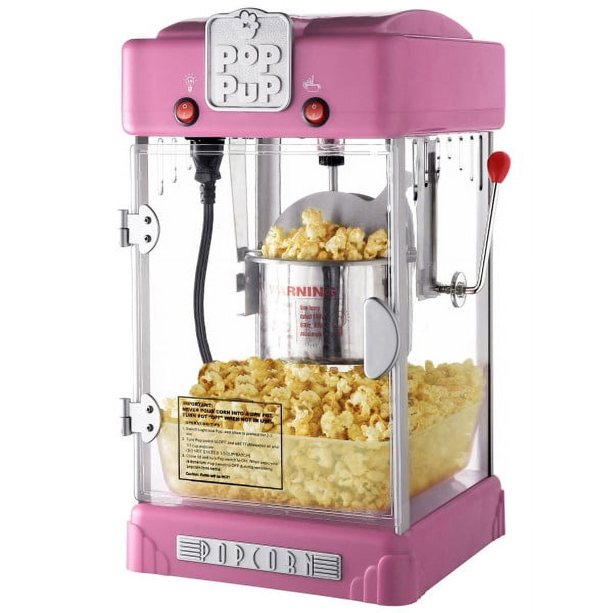 Small Home Popcorn Machine, Suitable for Home Use, Beginners, Pink