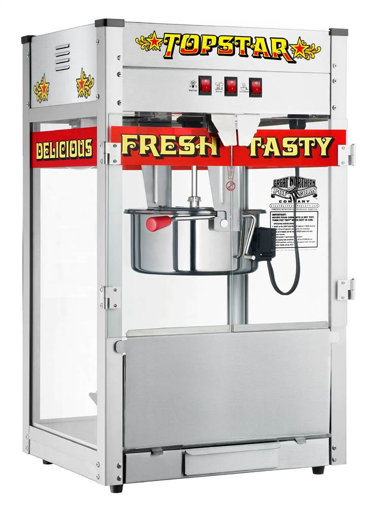 Great Northern TopStar Commercial Quality Bar Style Popcorn Popper Machine, 6208, 12 Ounce
