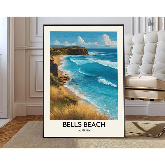 Great Ocean Road Bells Beach Poster, Unframed Paper Poster 8x10in
