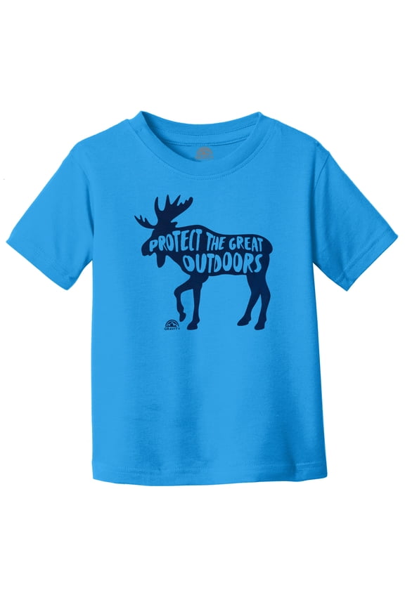 Great Outdoors Water-Based Screen Toddler T-Shirt - Cobalt/Navy Ink - 2T