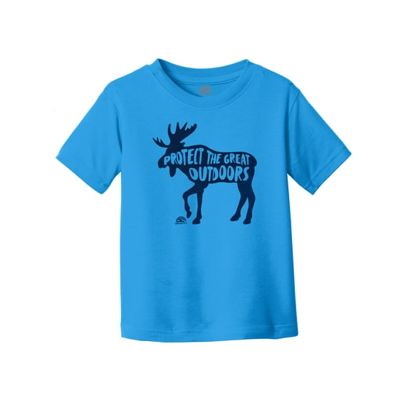 Great Outdoors Water-Based Screen Toddler T-Shirt - Cobalt/Navy Ink - 4T
