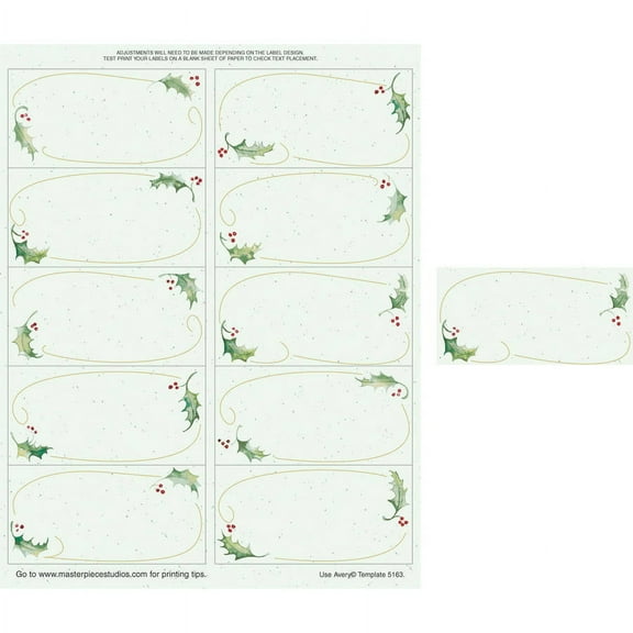 Great Paper Holly Bunch 2" x 4" Shipping Label, 50-Pack