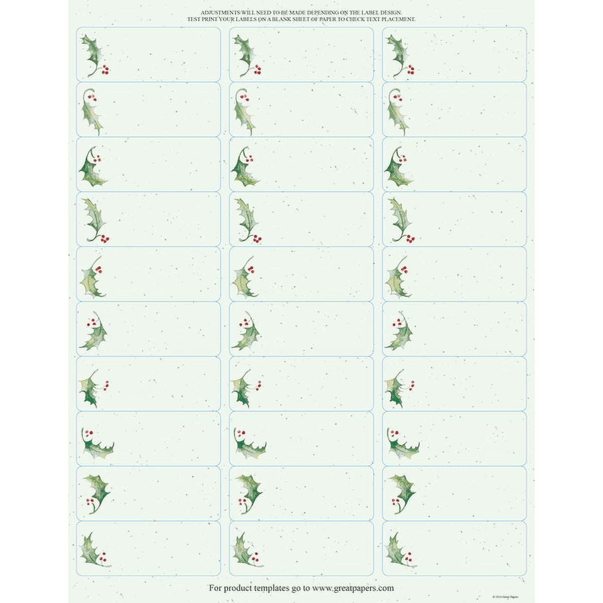 Great Paper Holly Bunch Address Labels, 150-Pack - Walmart.com