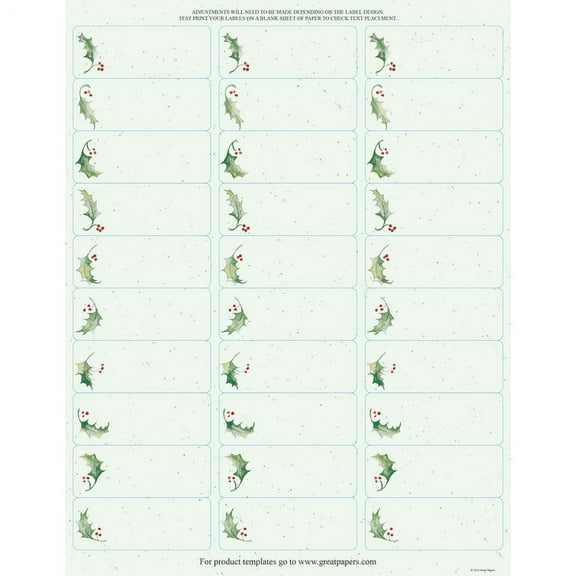 Great Paper Holly Bunch Address Labels, 150-Pack