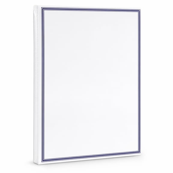 Great Papers! Navy Border Letterhead Stationery Letterhead, 8.5" x 11", 80 sheets, Inkjet and Laser Printer Compatible
