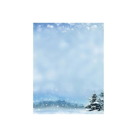 Great Papers! Beautiful Winter Holiday Letterhead 8.5" x 11" Blue 80/Pack (2015100)