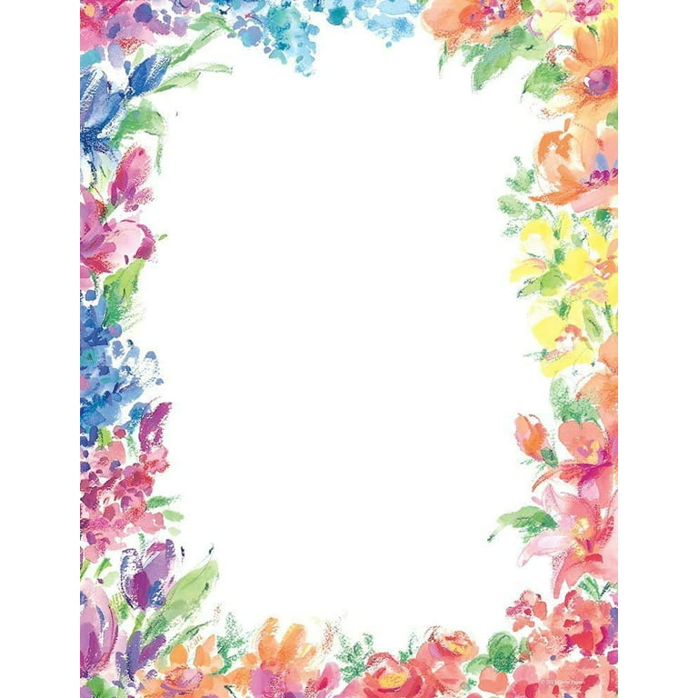 Great Papers! Bright Floral Letterhead, 80 Count, 8.5x11 (2014333)