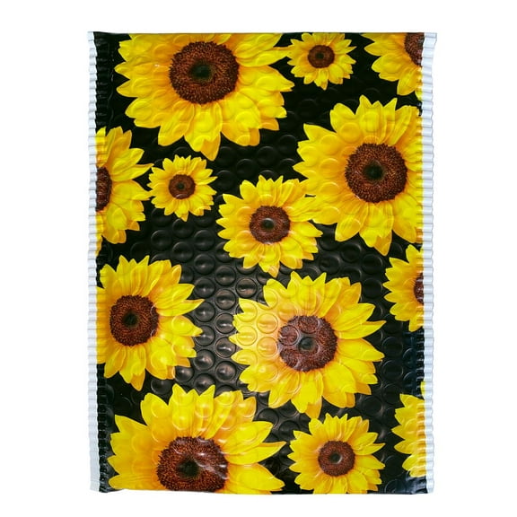 Great Papers! Bubble Mailer, Self-Sealing and Tear Resistant, Sunflowers, 6" x 10", 50 pack