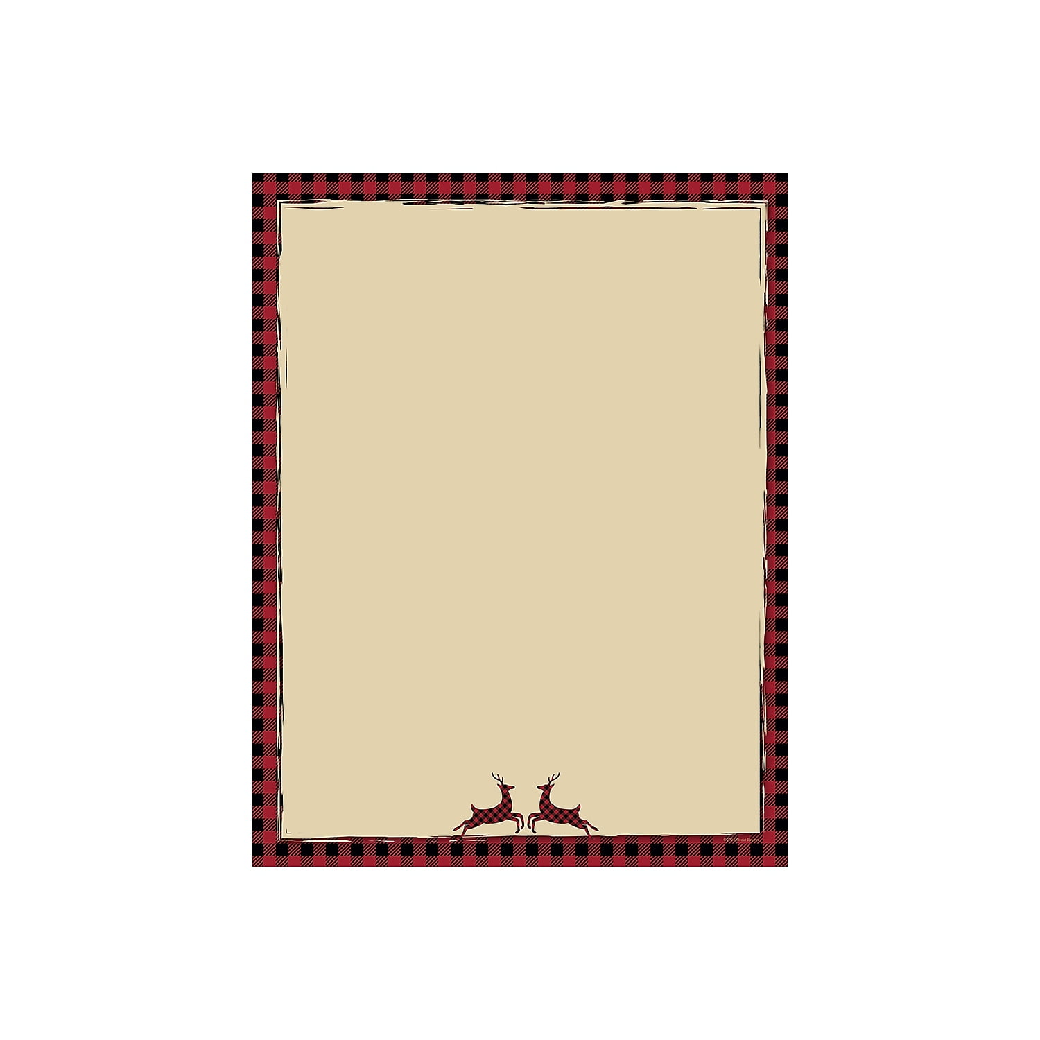 Great Papers! Buffalo Red Reindeer Holiday Letterhead 8.5" x 11" 80 sheets (2018010)