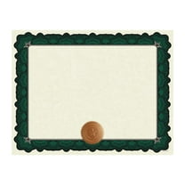 Great Papers Cambridge Green With Seal - Letter A Size (8.5 in x 11 in) 65 lbs - 10 sheet(s) certificate paper