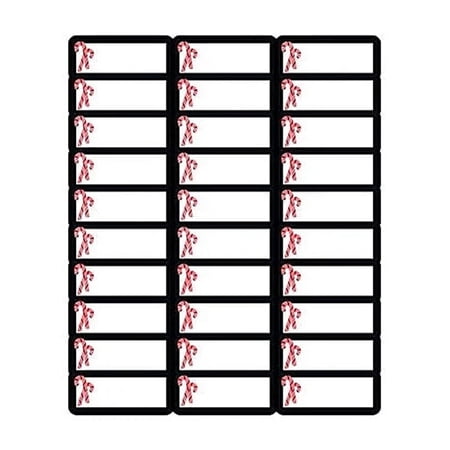 Great Papers Candy Cane Christmas Address Label White/Red/Black 120/Pack (2021101)