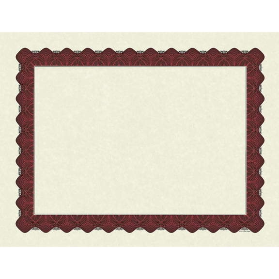 Great Papers Certificates 8.5" x 11" Beige and Mattec Red 25/Pack (934125)