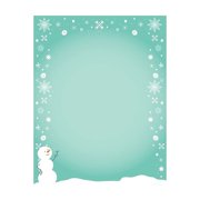 Great Papers! Christmas Stationery Silly Snowman with Snowflakes Holiday Laser and Inkjet Printer Invitation Paper, blue