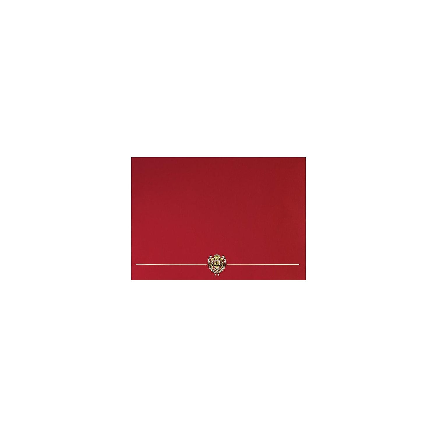 Great Papers Classic Crest 9.38"W x 12"L Certificate Covers Red 903031S