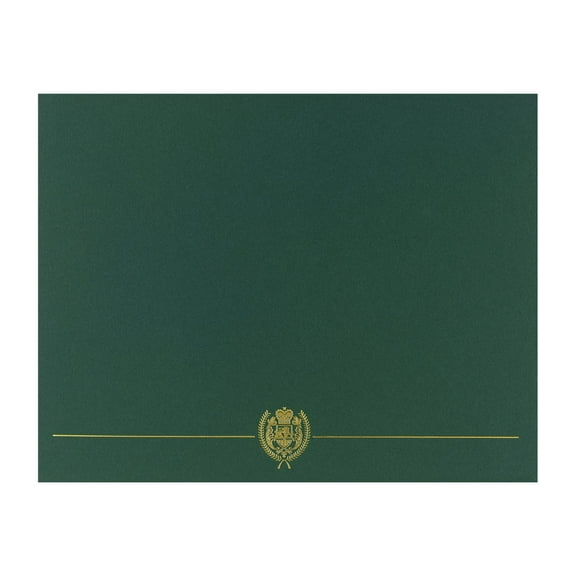 Great Papers! Classic Crest Certificate Cover, Hunter Green, 25 Pack, 10.98 in x 8.5 in