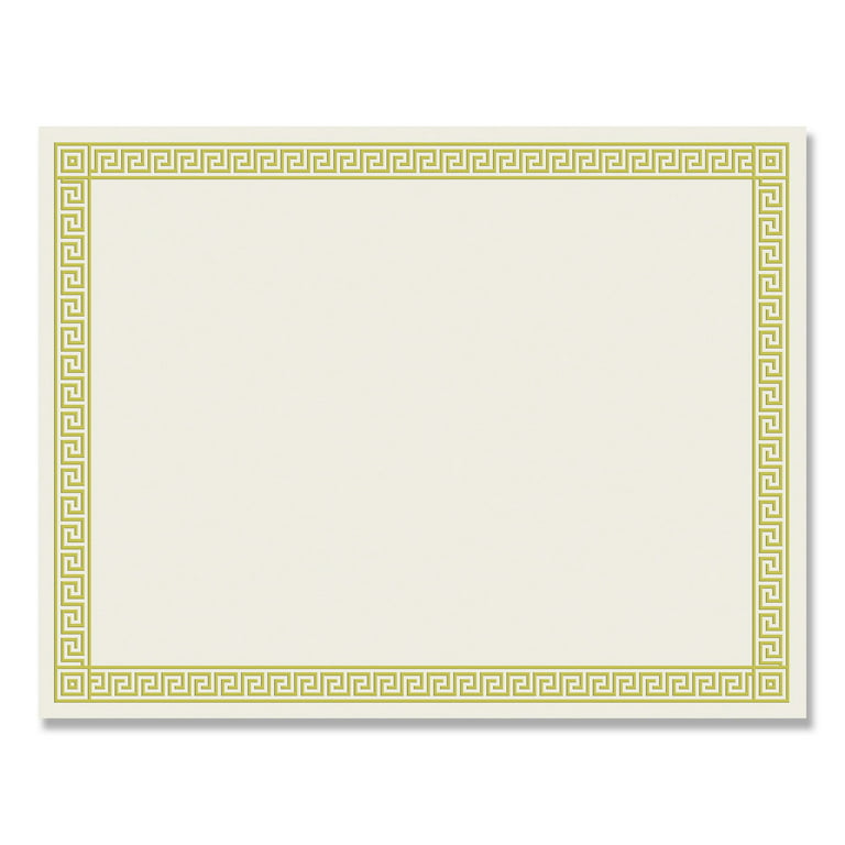 Gold Border Blank Certificate Paper - 100 Pack - 8.5 x 11 Certificates  for Printer Awards - Yahoo Shopping
