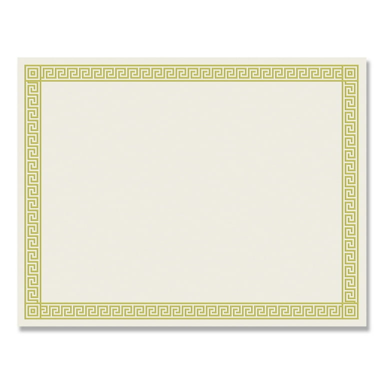 Gold Border Blank Certificate Paper - 100 Pack - 8.5 x 11 Certificates  for Printer Awards - Yahoo Shopping