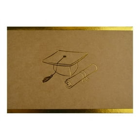 Great Papers! Grad-Itude Gold Foil Personal Thank You Notecard Kraft/Gold 50/Pack (2020032)