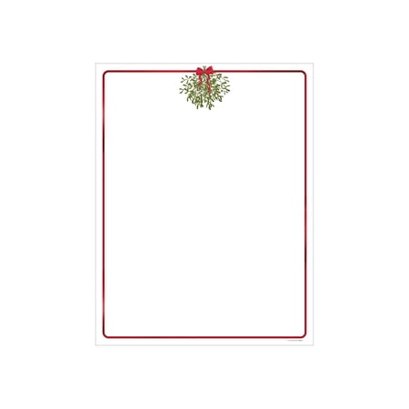 Great Papers Hanging Mistletoe Seasonal Letterhead Multicolor 25/Pack (2023045)