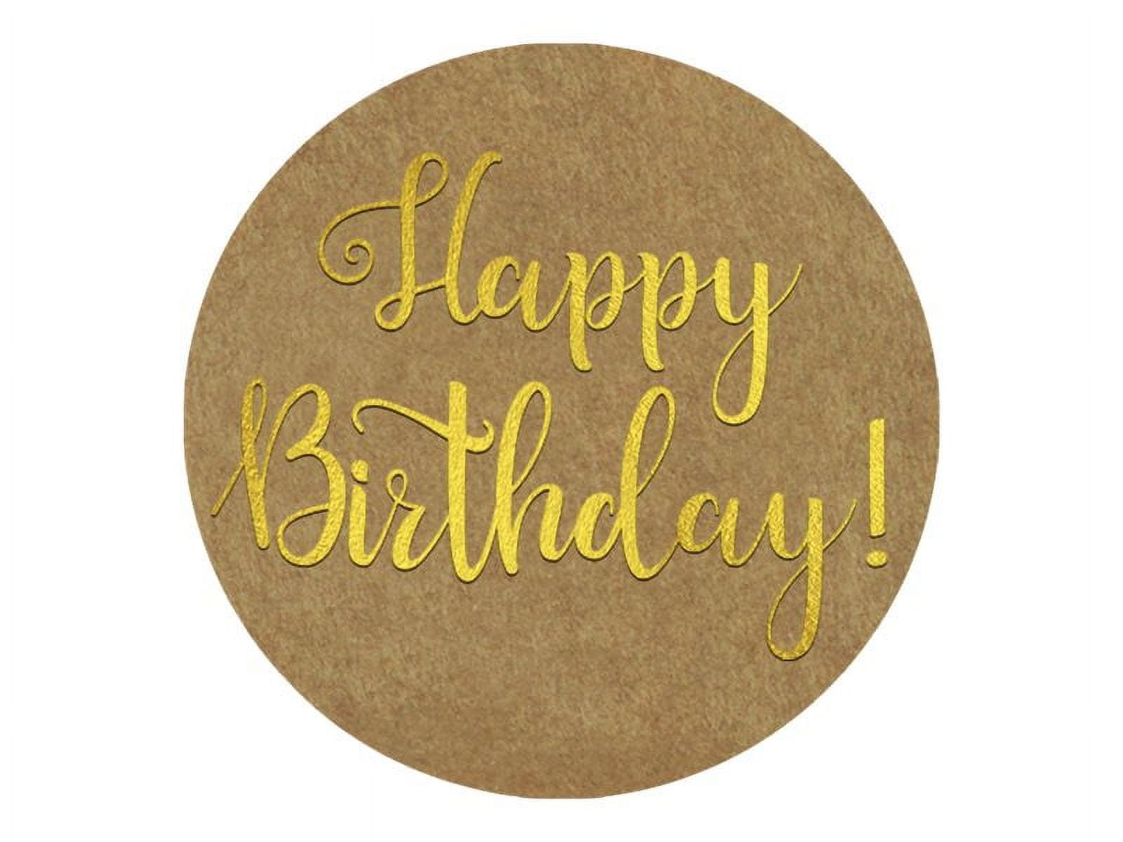 Great Papers! Happy Birthday Stickers Gold/Kraft 250/Roll (2020155)