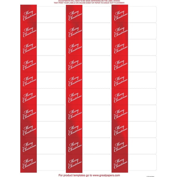 Great Papers! Holiday Card Address Labels Merry Christmas (2013271)