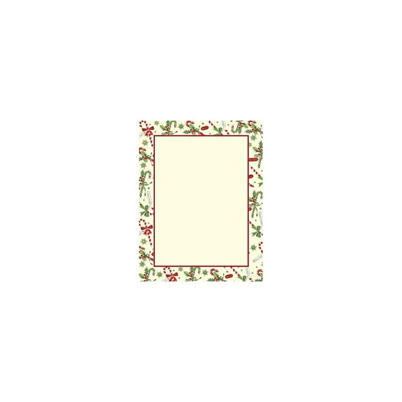 Great Papers Holiday Stationery Candy Cane & Holly 80/Count 2011350