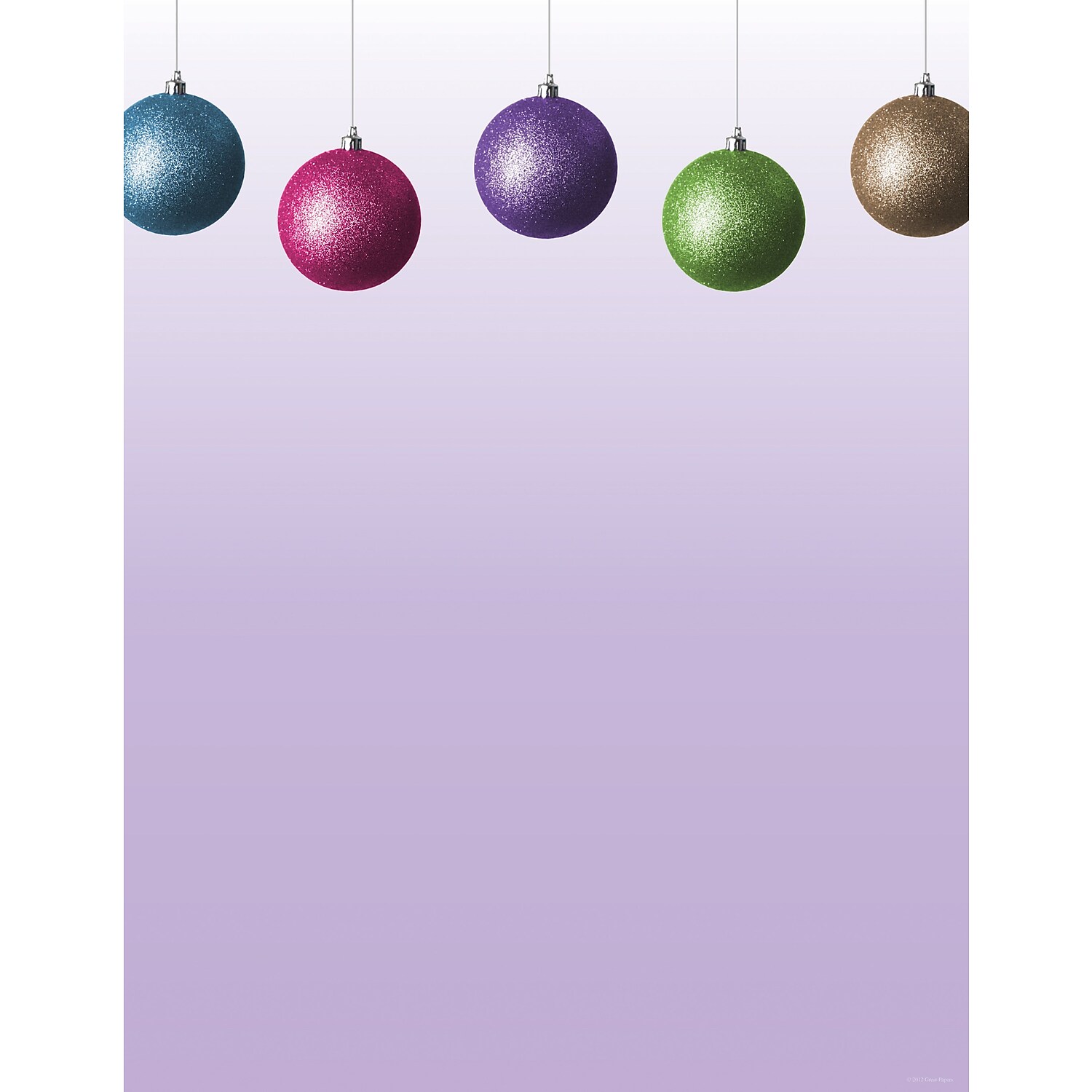 Great Papers Holiday Stationery Glitzy Bulbs 80/Count 2012300