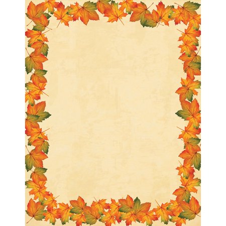 Great Papers Holiday Stationery Painted Maple Leaves 80/Count 2013291