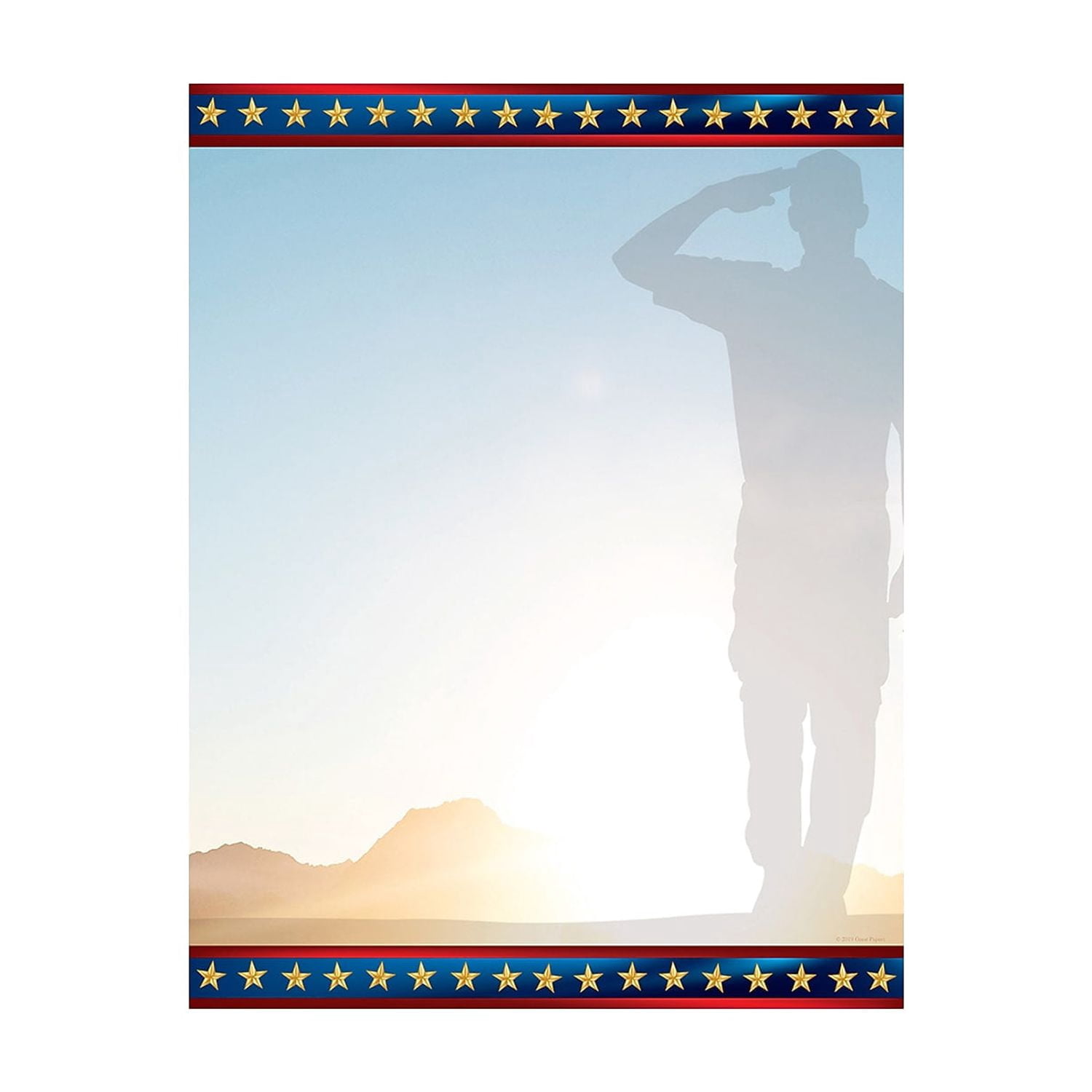 Cosco 'Home Of The Brave' Patriotic Letterhead Paper – 80 Sheets For Invitations & Notes