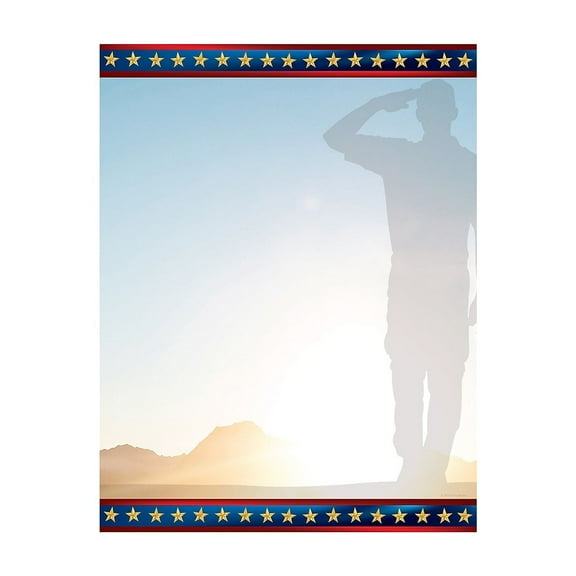 Great Papers! Home Of The Brave Patriotic Letterhead Multicolor 80/Pack (2019049)