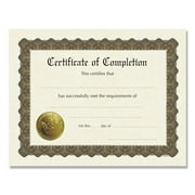 Great Papers Ivory Brown Certificate Paper with Gold Foil 11 x 8.5 inches 6 Sheets