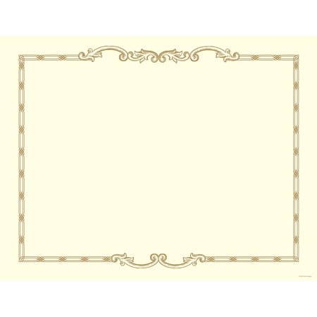 Great Papers! Linked Cast Iron Gold Foil Certificate, 8.5" x 11", 12 Count (2012198)