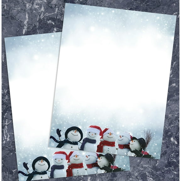 Great Papers Magical Snowmen Christmas Letterhead Multicolor 50/Pack (2021111)