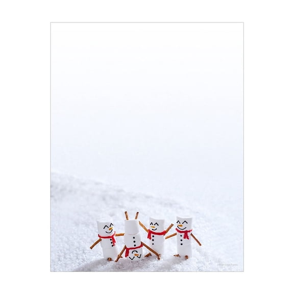 Great Papers! Marshmallow Snowmen Holiday Letterhead Multicolor 80/Pack (2020104)