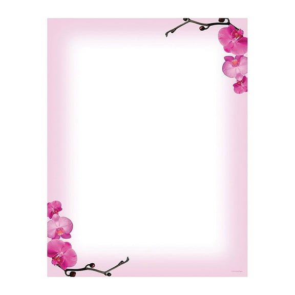 Great Papers! Pink Orchids Letterhead 8.5" x 11" 80 count (2013191)