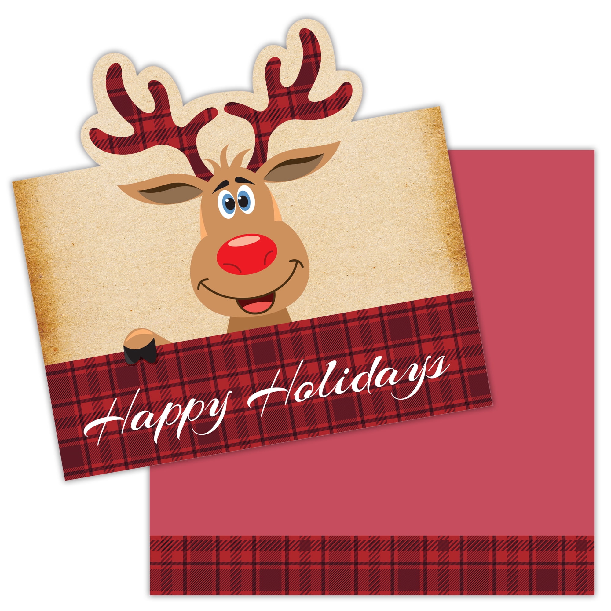 Great Papers! Pop-Up Reindeer Note Card, 4.75" x 4.375", 6 cards and 6 matching envelopes