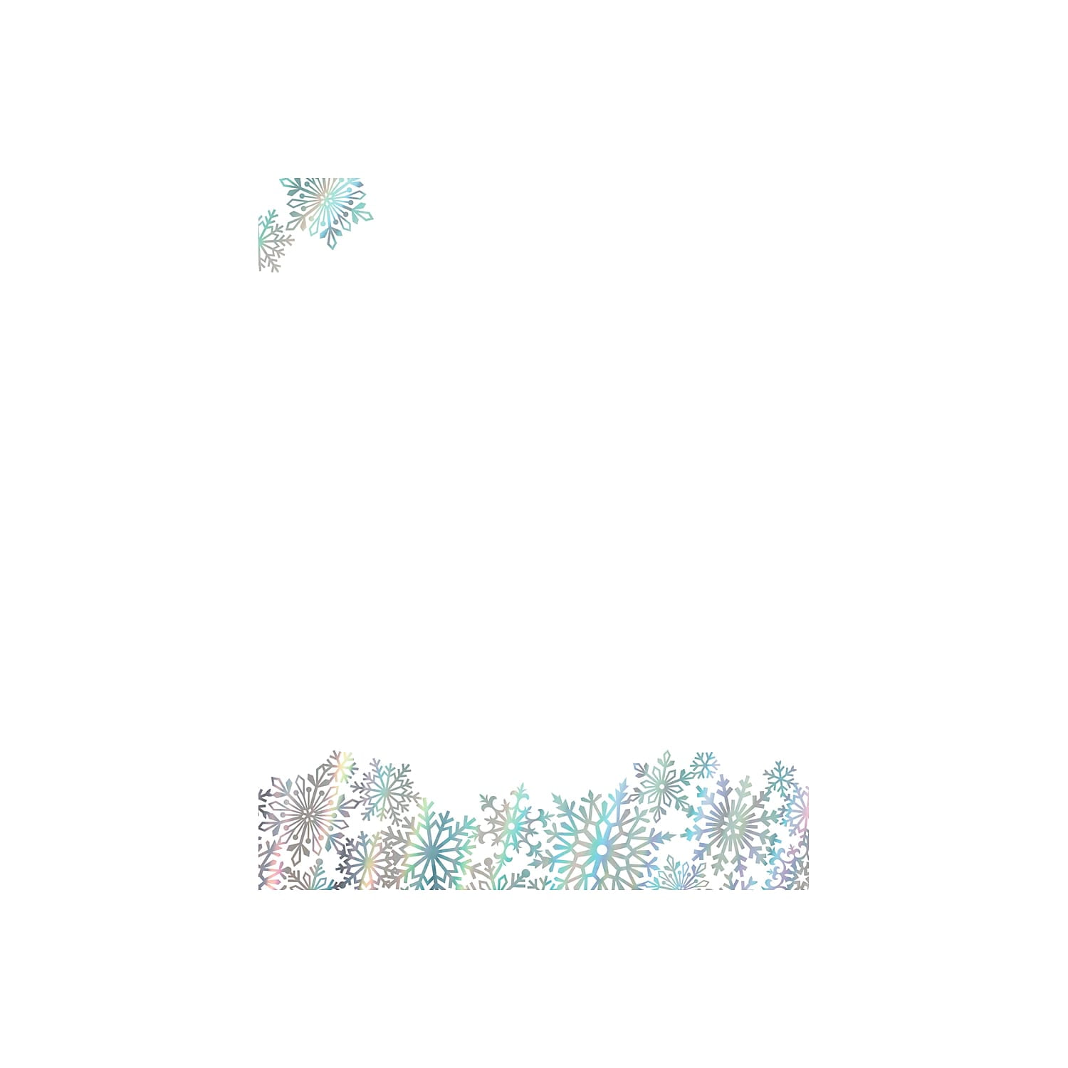 Great Papers! Rainbow Foil Snowflake Holiday Letterhead 8.5" x 11" 40/Pack (2018017)