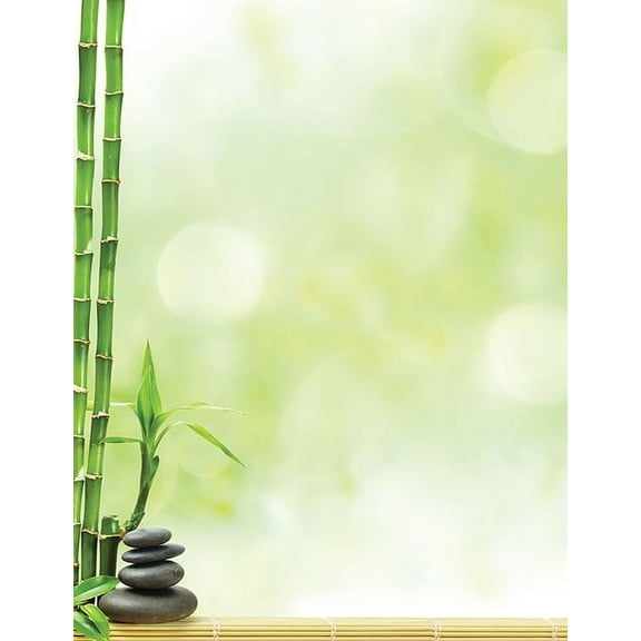 Great Papers! Serenity and Bamboo Stationery Letterhead, Invitations, Announcements and Personal Messages, Printer Friendly, 8.5"x11", 50 Pack