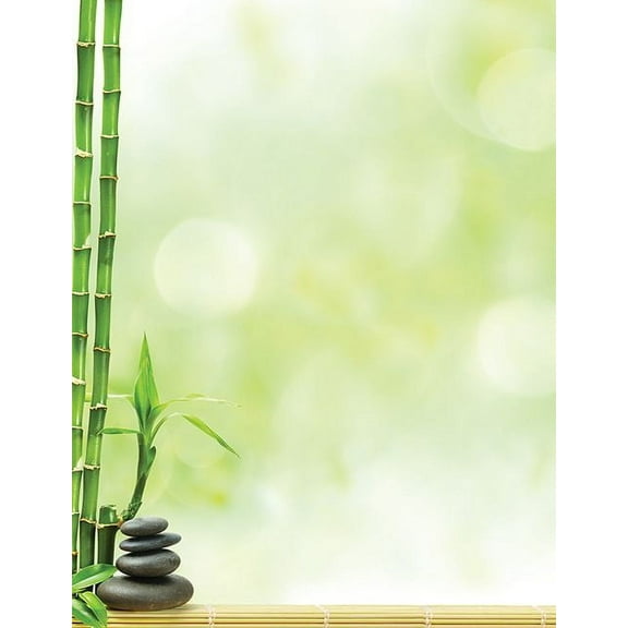 Great Papers! Serenity and Bamboo Stationery Letterhead, Invitations, Announcements and Personal Messages, Printer Friendly, 8.5"x11", 50 Pack