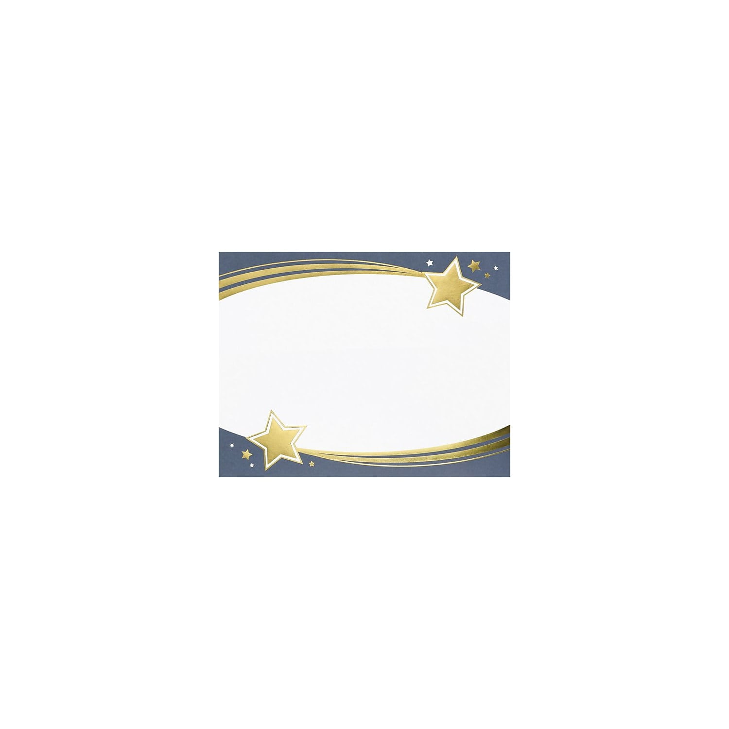 Great Papers! Shooting Stars Foil Certificates, White with Border, 15 ...