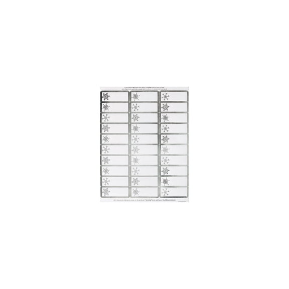 Great Papers! Silver Foil Snowflake Address Labels / Gift Tags - 120 Labels