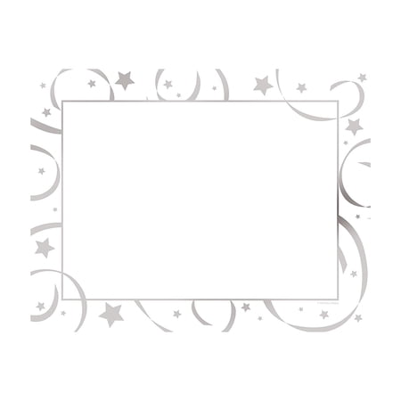 Great Papers Silver Star Certificates 8.5" x 11" White/Silver 15/Pack (2019012)