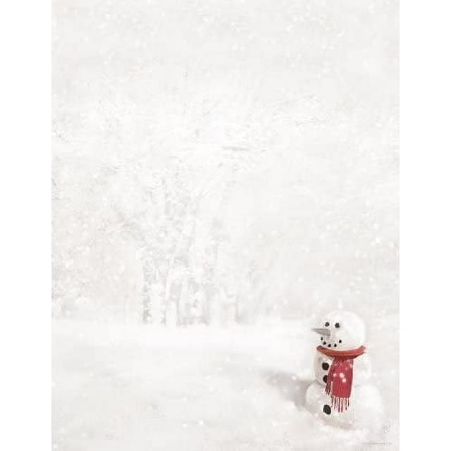 Great Papers! Snowman In Red Scarf Letterhead, 80 count, 11" x 8.5" (2011865)