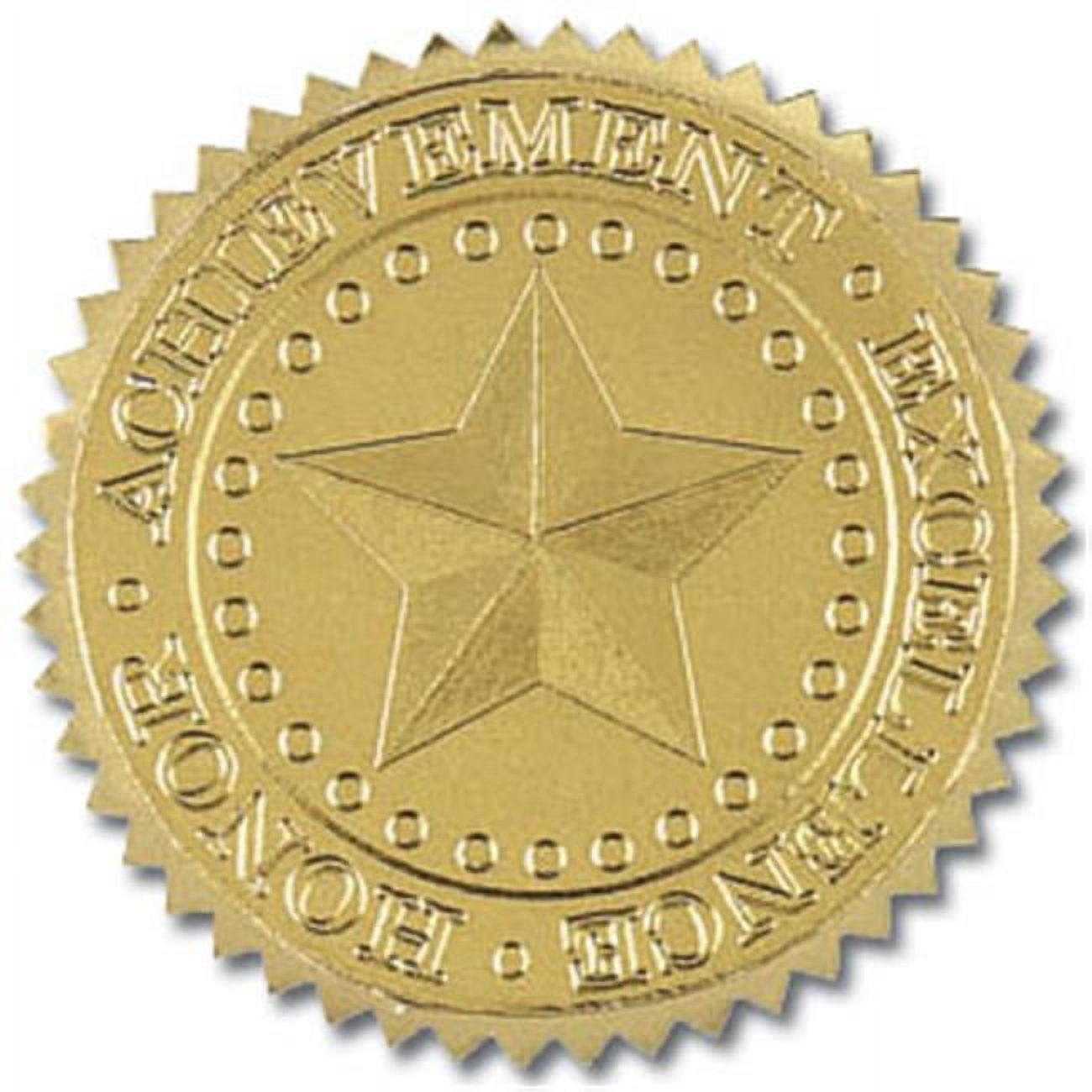  Metallic Gold Envelope Seals Starburst Color Coding