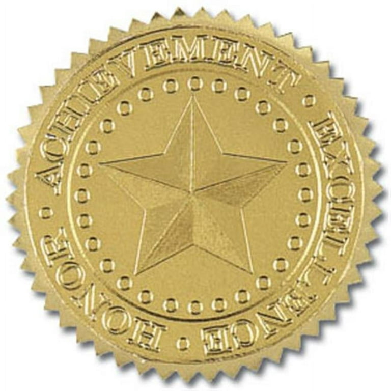 Great Papers! Starburst Embossed and Gold Foil Certificate Seal, 1.75 inch, 48 Count (903419)